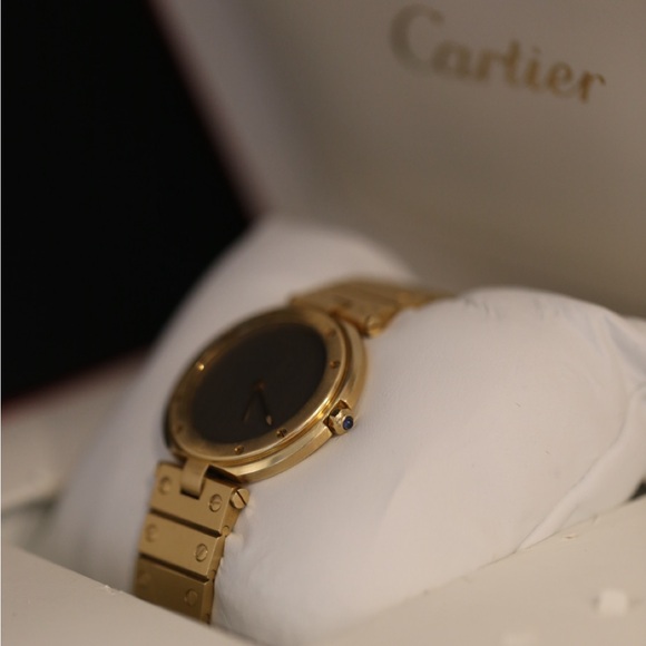 Cartier Santos Ronde yellow gold watch - Picture 8 of 16
